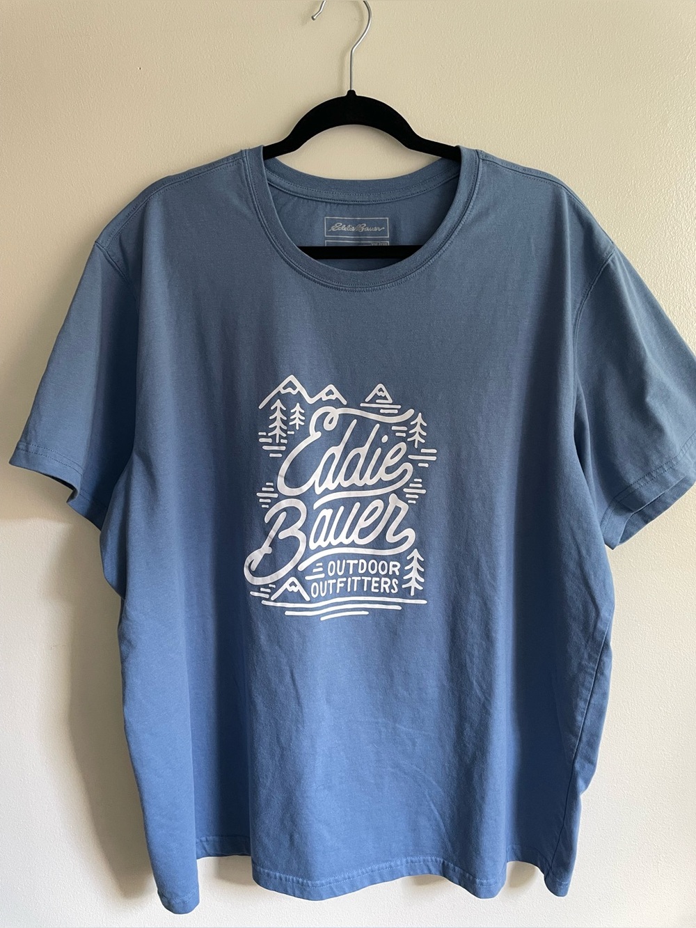 Eddie Bauer XXL Graphic Outdoor Outfitters T Shirt Blue 2XL